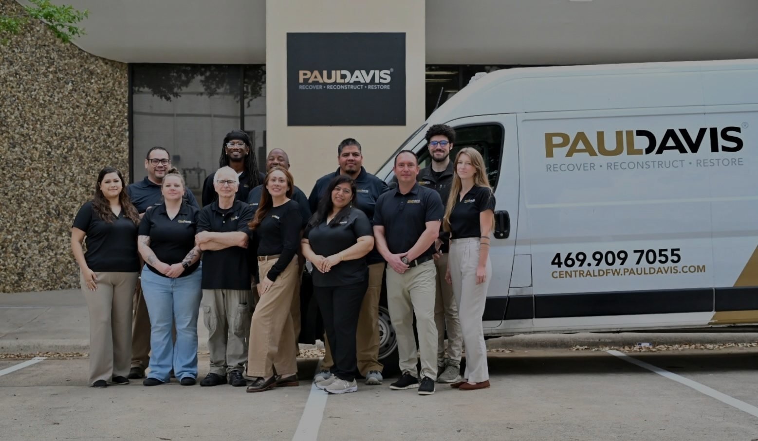 Paul Davis Restoration Difference Makers banner image with three team members mobile